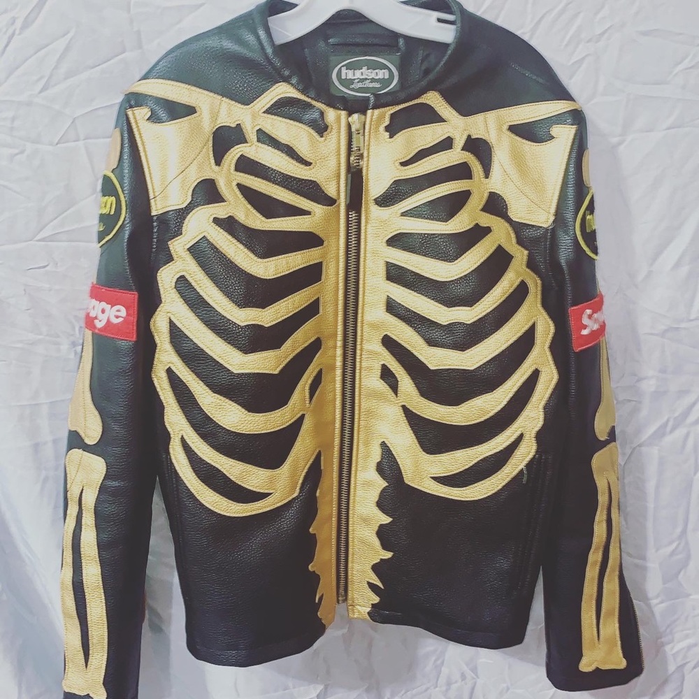 Hudson leather skeleton jacket size small